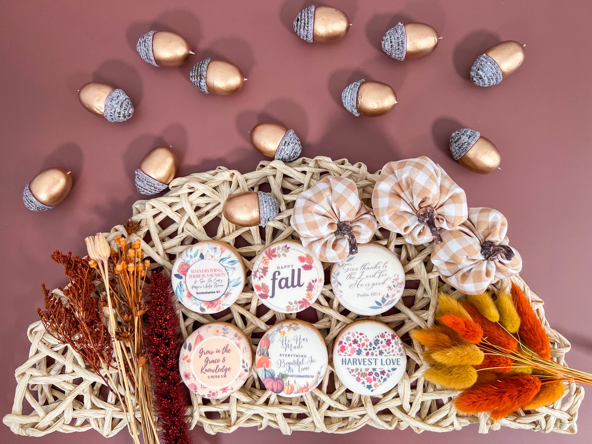 Fall Celebration Cookie Gift Box - 6 Hand-Decorated Cookies