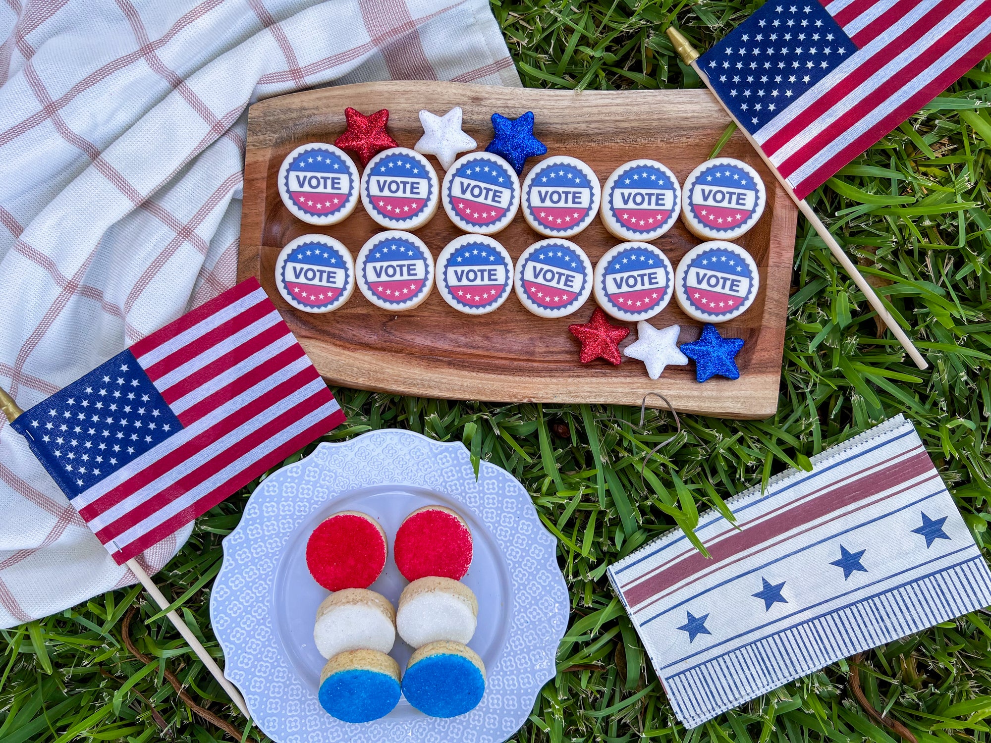 Vote Sweetly Cookie Gift Box - 12 Hand-Decorated Vote Cookies